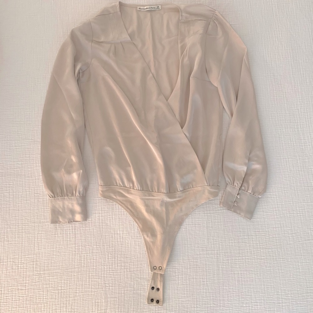 Abercrombie Long Sleeve Satin Bodysuit